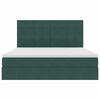 vidaXL Cama com arruma&ccedil;&atilde;o e colch&atilde;o Verde Escuro 180 x 200 cm Veludo