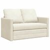 vidaXL Sof&aacute;-Cama Creme 204 x 122 x 60 cm Veludo