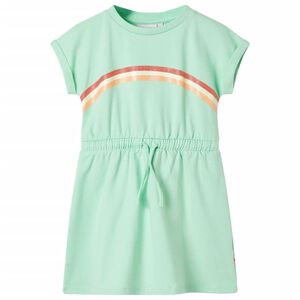 Vestido de crian&ccedil;a com cord&atilde;o verde brilhante 104