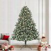 vidaXL &Aacute;rvore de Natal Artificial Verde 240 cm PVC, Pl&aacute;stico e A&ccedil;o