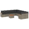 vidaXL Patio Sofa Set 10 lugar Grey
