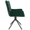 vidaXL Cadeiras de jantar giratorias 2 pcs veludo verde-escuro