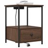 vidaXL Arm&aacute;rio de Cabeceira com gaveta Carvalho Marrom 42 x 41 x 56 cm