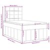 vidaXL Cama boxspring com colch&atilde;o 120x190 cm tecido castanho-escuro