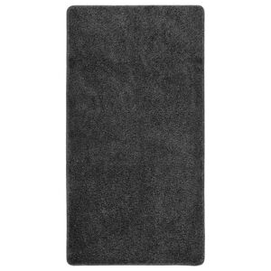 vidaXL Tapete shaggy 80x150 cm antiderrapante cinzento-escuro