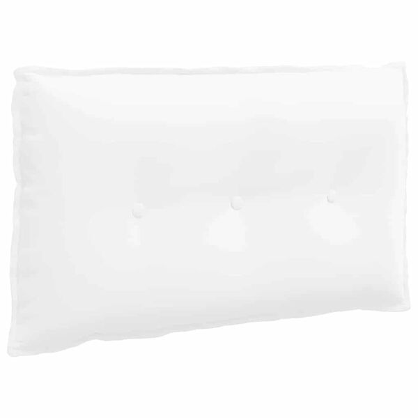 vidaXL Travesseiro para Costas Branco 80 x 19 x 50 cm tecido