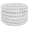 vidaXL Corda de Algod&atilde;o 40 mm 25 m Branco 100% Algod&atilde;o