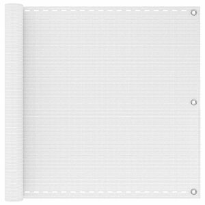 vidaXL Tela de Varanda Branco 75 x 700 cm HDPE e Alum&iacute;nio