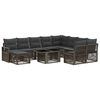 vidaXL Conjunto de Sof&aacute; de Jardim 11 unid. Cinza e Cinza Escuro