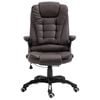 vidaXL Cadeira de escritório em couro artificial castanho