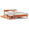 vidaXL Cama sem colch&atilde;o 150x200 cm madeira pinho maci&ccedil;a castanho-mel