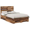 vidaXL Estrutura da Cama com gaveta Madeira antiga 120 x 190 cm