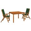 vidaXL Conjunto de jantar de jardim de 3 pe&ccedil;as Natural