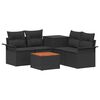 vidaXL Conjunto de Sof&aacute;s 6 pcs 4-N&uacute;mero de lugares Preto