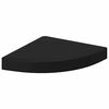 vidaXL Prateleiras de canto suspensas 2 pcs 25x25x3,8cm MDF preto