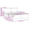 vidaXL Estrutura da Cama Branco 180 x 200 cm Madeira processada