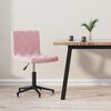 vidaXL Cadeira de escrit&oacute;rio girat&oacute;ria veludo rosa