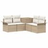 vidaXL Conjunto de Sof&aacute;s 5 unid. Bege e Branco Creme
