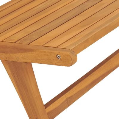 vidaXL Cadeira de jardim com apoio de pés em madeira teca maciça