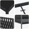 vidaXL Conjunto de Jantar para Jardim 5 pcs Preto e Cinza Rattan de PE