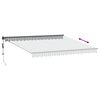 vidaXL Toldo retr&aacute;til 4x3 m tecido e alum&iacute;nio antracite e branco