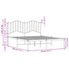 vidaXL Estrutura de cama com cabeceira 140x190 cm metal preto