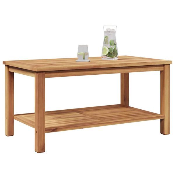 vidaXL Mesa de centro Castanho 90 x 50 x 45 cm Madeira de teca maci&ccedil;a