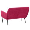 vidaXL Banco 108x79x79 cm veludo vermelho tinto