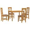 vidaXL Conjunto de sala de jantar 5 unid. Cinzento
