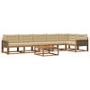 vidaXL Conjunto de Sof&aacute;s para Exterior 7 pcs Natural e Bege