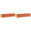 vidaXL Vasos/floreiras de jardim 2 pcs pinho maci&ccedil;o castanho cera