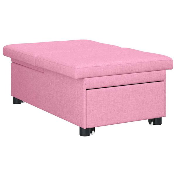 vidaXL Sof&aacute;-cama retr&aacute;til Rosa 194 x 50 x 82 cm tecido