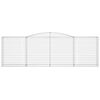 vidaXL Cestos gabi&atilde;o arqueados 3pcs 400x50x120/140cm ferro galvanizado