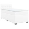 vidaXL Cama com molas/colchão 100x200 cm couro artificial branco
