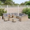 vidaXL Conjunto de Sof&aacute; de Jardim 13 pcs Bege Rattan Sint&eacute;tico
