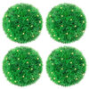 vidaXL Bolas artificiais de buxo com luzes LED 4 pcs verde 12 cm