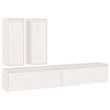 vidaXL M&oacute;veis de TV 4 pcs madeira de pinho maci&ccedil;a branco