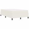 vidaXL Estrutura da Cama com colch&atilde;o Creme 120 x 200 cm tecido