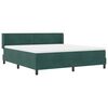 vidaXL Cama Box com colch&atilde;o Verde Escuro 200 x 180 cm Veludo