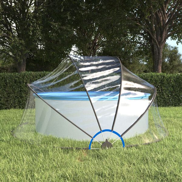 vidaXL Cúpula de piscina redonda 315x158 cm PVC