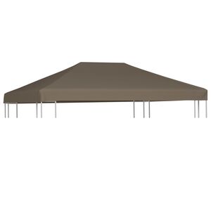 vidaXL Cobertura de gazebo 310 g/m² 3x3 m cinzento-acastanhado