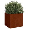 vidaXL Vaso/floreira 32x30x29 cm a&ccedil;o corten