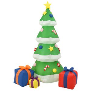 vidaXL &Aacute;rvore Natal insufl&aacute;vel c/ luzes LED 240 cm interior/exterior
