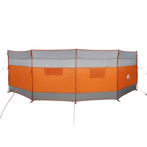 vidaXL Corta-vento de campismo 510x153 cm imperme&aacute;vel cinza/laranja