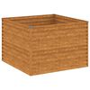 vidaXL Canteiro elevado de jardim 100x100x69 cm a&ccedil;o corten