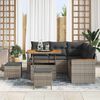 vidaXL Conjunto de Sof&aacute; de Jardim 8 pcs Cinzeto Rattan Sint&eacute;tico