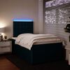 vidaXL Cama boxspring com colch&atilde;o 120x190 cm veludo azul