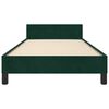 vidaXL Estrutura de cama sem colch&atilde;o 100x200 cm veludo verde-escuro