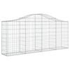 vidaXL Cestos gabi&atilde;o arqueados 30pcs 200x30x80/100cm ferro galvanizado