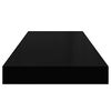 vidaXL Prateleira de parede suspensa 60x23,5x3,8 cm MDF preto